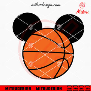 Basketball Mickey Ears SVG, PNG, DXF, EPS, Digital Download