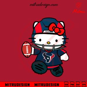 Houston Texans Hello Kitty SVG, Cute Kitty Texans Football SVG, PNG, DXF, EPS