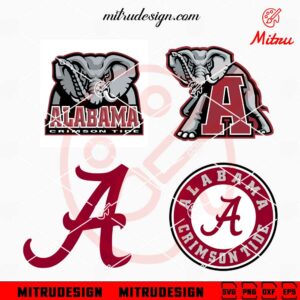 Alabama Crimson Tide Football Logo SVG, Alabama Roll Tide SVG, PNG, DXF, EPS