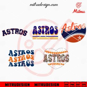 Astros Baseball Bundle SVG, Houston Astros Lover SVG, PNG, DXF, EPS, Cut Files