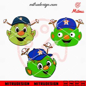 Astros Mascot Orbit Head SVG, Houston Astros Mascot SVG, PNG, DXF, EPS, Cut Files