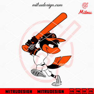 Baltimore Orioles Mascot SVG, The Oriole Bird Baseball SVG, PNG, DXF, EPS, Cricut Files