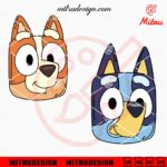 Bluey And Bingo Head SVG, Cute Bluey Face SVG, PNG, DXF, EPS, Cut Files ...