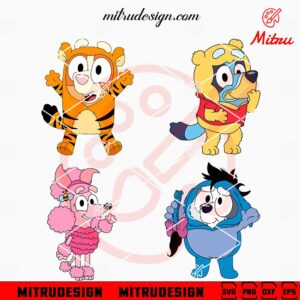 Bluey Winnie The Pooh SVG, PNG, DXF, EPS, Instant Download