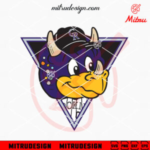 Colorado Rockies Mascot Dinger SVG, Dinosaur Dinger Baseball SVG, PNG, DXF, EPS