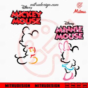 Disney Mickey Minnie Mouse SVG, PNG, DXF, EPS, Cutting Files