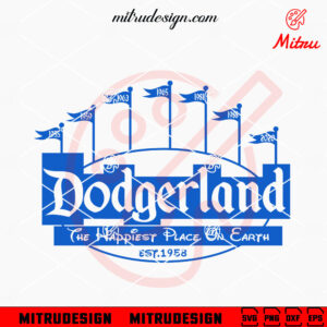 Dodger Land SVG, Disneyland Los Angeles Dodgers SVG, PNG, DXF, EPS, Vector