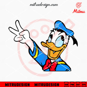 Donald Duck Victory Sign Hand SVG, PNG, DXF, EPS, Cutting Files