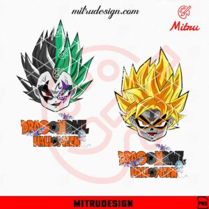 Dragon Ball Halloween PNG, Goku, Vegeta Spooky PNG, Designs