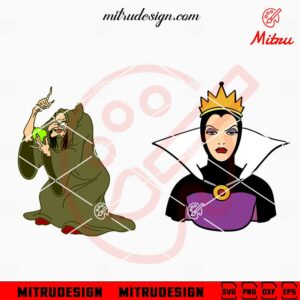 Evil Queen SVG, Seven Dwarfs Villain SVG, PNG, DXF, EPS, Digital Download