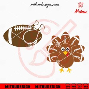 Football Turkey SVG, Thanksgiving Football SVG, PNG, DXF, EPS, Files