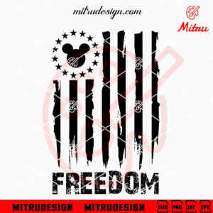 Mickey Mouse Head American Flag SVG, Freedom SVG, Independence Day SVG