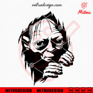 Gollum Peeking SVG, Lord Of The Rings Gollum SVG, PNG, DXF, EPS, Files