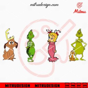 Grinch Cindy Lou Max Bundle SVG, Christmas Grinch SVG, Grinch Friends SVG