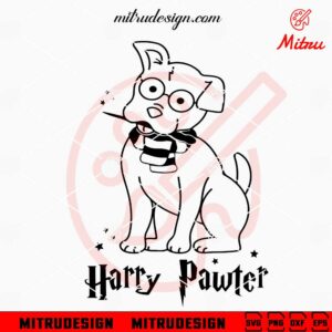 Harry Pawter SVG, Funny Harry Potter Dog SVG, PNG, DXF, EPS, Cut Files