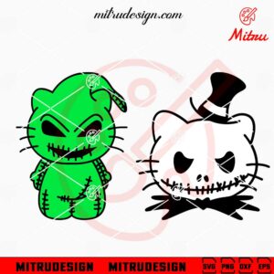 Hello Kitty Jack Oogie Boogie SVG, Hello Kitty Nightmare Before Christmas SVG, Files