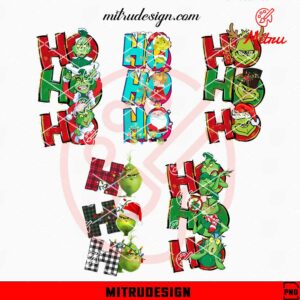 Ho Ho Ho Grinch Christmas PNG Bundle, Digital Download Files