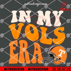 In My Vols Era Retro Wavy SVG, Tennessee Volunteers Football SVG, Cutting Files