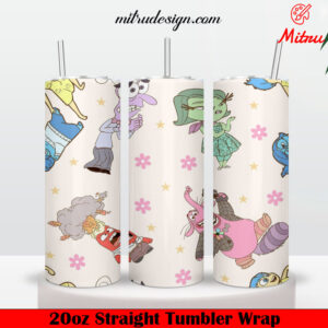 Inside Out Disney 20oz Skinny Tumbler Wrap PNG, Instant Download