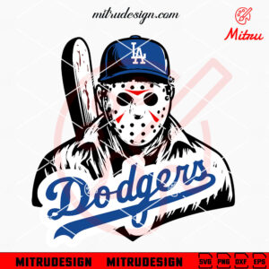 Jason Voorhees Los Angeles Dodgers SVG, Dodgers Halloween SVG, PNG, DXF, EPS