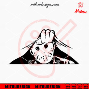 Jason Voorhees Peeking SVG, Horror Halloween SVG, PNG, DXF, EPS, Car Decals