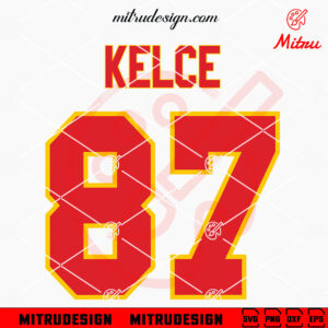 Kelce 87 SVG, Travis Kelce KC Chiefs SVG, PNG, DXF, EPS, For Shirts