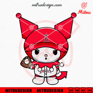 Kuromi Los Angeles Angels SVG, Kuromi Angels Baseball SVG, PNG, DXF, EPS