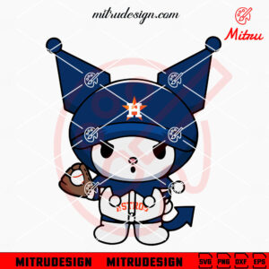 Kuromi Houston Astros SVG, Kuromi Astros Baseball SVG, PNG, DXF, EPS, Files