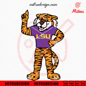 Mike The Tiger SVG, LSU Tigers Football Mascot SVG, PNG, DXF, EPS, Cricut Files