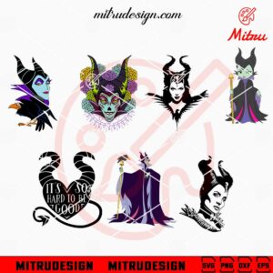 Maleficent Bundle SVG, Disney Witch SVG, Villain Queen SVG, PNG, DXF, EPS