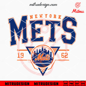 New York Mets 1962 SVG, Vintage Mets Baseball SVG, PNG, DXF, EPS, Clipart