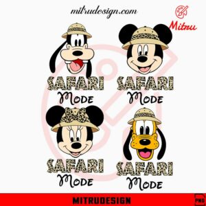 Mickey Friends Safari Mode PNG, Disney Safari Trip PNG, Digital Files