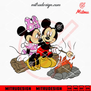 Mickey And Minnie Campfire SVG, Cute Camping SVG, Campfire Couple SVG, Downloads