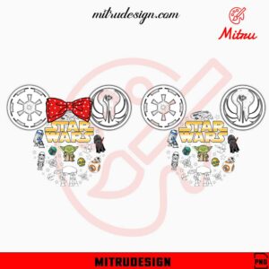 Mickey Minnie Mouse Ears Star Wars PNG, Baby Yoda PNG, Sublimation