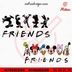 Mickey Mouse Friends SVG, Disney Friends SVG, PNG, DXF, EPS, Clipart