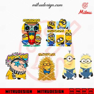 Minions Bundle SVG, Universal Cartoon SVG, PNG, DXF, EPS, Cricut