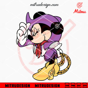 Minnie Mouse Cowgirl SVG, PNG, DXF, EPS, Digital Download Files
