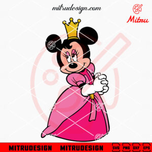 Minnie Mouse Princess SVG, Cute Disney SVG, PNG, DXF, EPS, For Girls