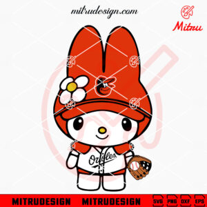 My Melody Baltimore Orioles SVG, PNG, DXF, EPS, Instant Download