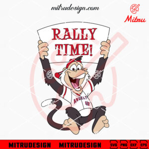 Rally Time Monkey SVG, Rally Monkey LA Angels Mascot SVG, PNG, DXF, EPS