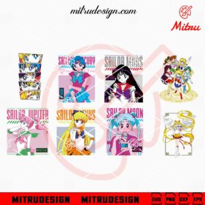 Sailor Moon Bundle SVG, Anime Girl SVG, PNG, DXF, EPS, Digital Download