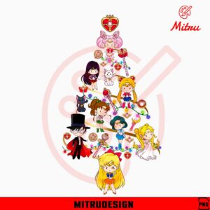 Sailor Moon Christmas Tree PNG, Sublimation Designs