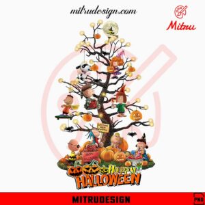 Snoopy Friends Halloween Tree PNG, Digital Download For Shirts