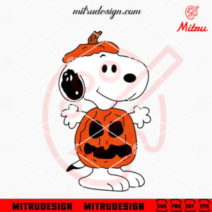 Snoopy Pumpkin SVG, It's The Great Pumpkin SVG, Snoopy Halloween SVG, PNG, DXF, EPS