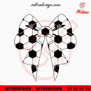 Soccer Bow SVG, Soccer Mom SVG, PNG, DXF, EPS, Cut Files