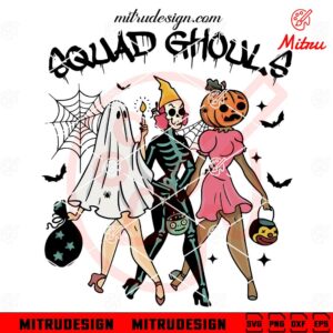 Squad Ghouls SVG, Vintage Halloween SVG, Spooky Girls SVG, PNG, Downloads