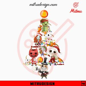 The Nightmare Before Christmas Tree PNG, Jack Skellington Friends Xmas PNG, Files