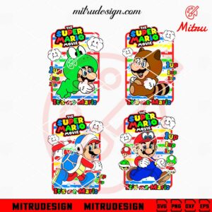 The Super Mario Movie Bundle SVG, Funny Mario SVG, PNG, DXF, EPS, Shirts