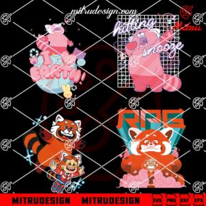 Turning Red SVG, Mei Lee Red Panda SVG, PNG, DXF, EPS, For Cricut