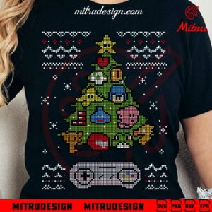 Video Game Christmas Tree Ugly Sweater SVG, PNG, DXF, EPS, Cutting Files